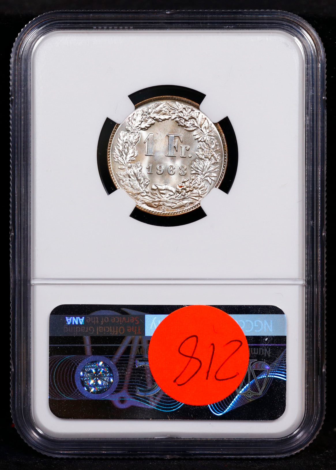 1963B Switzerland Franc NGC MS66