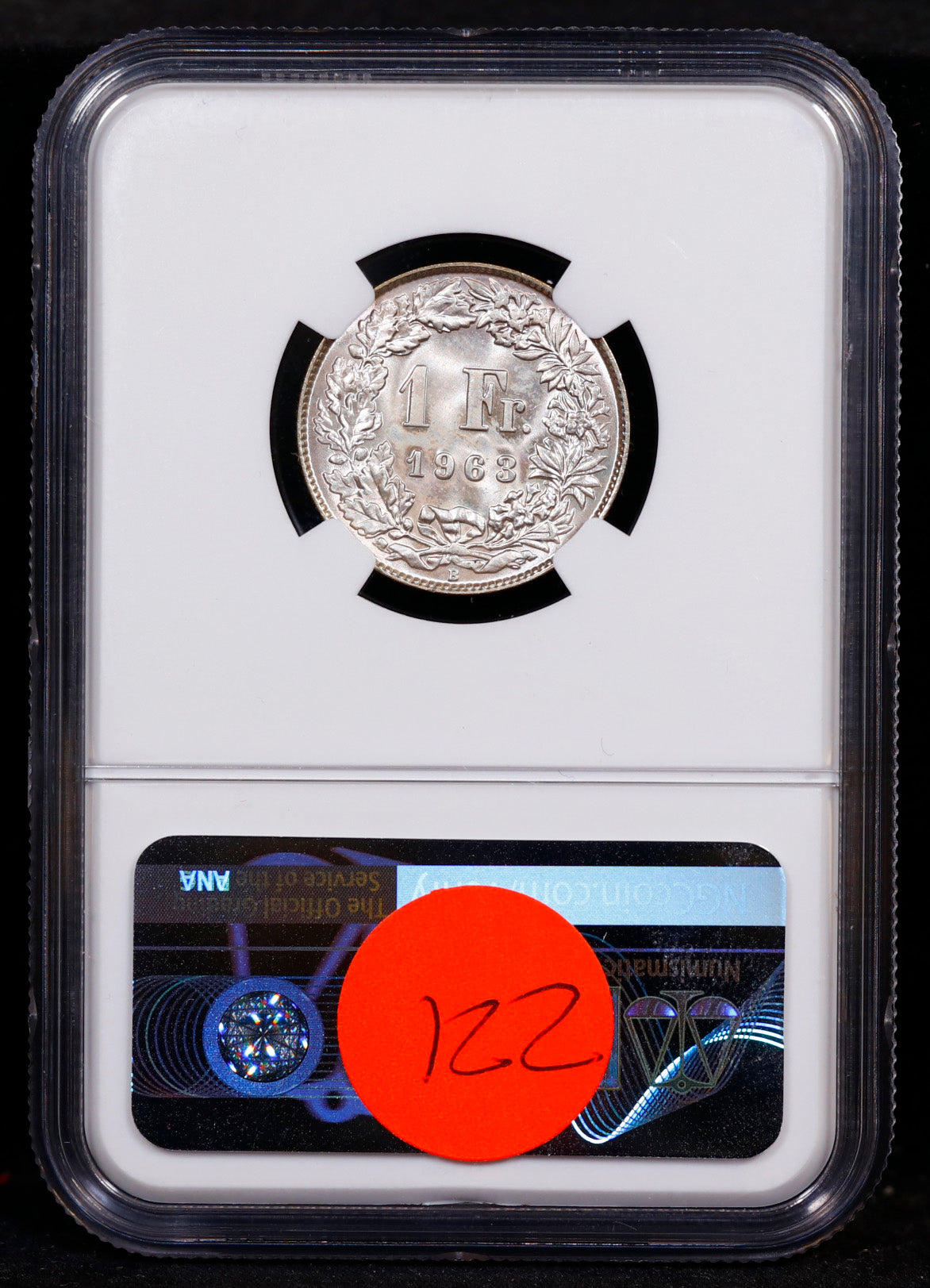 1963-B Switzerland Franc NGC MS66