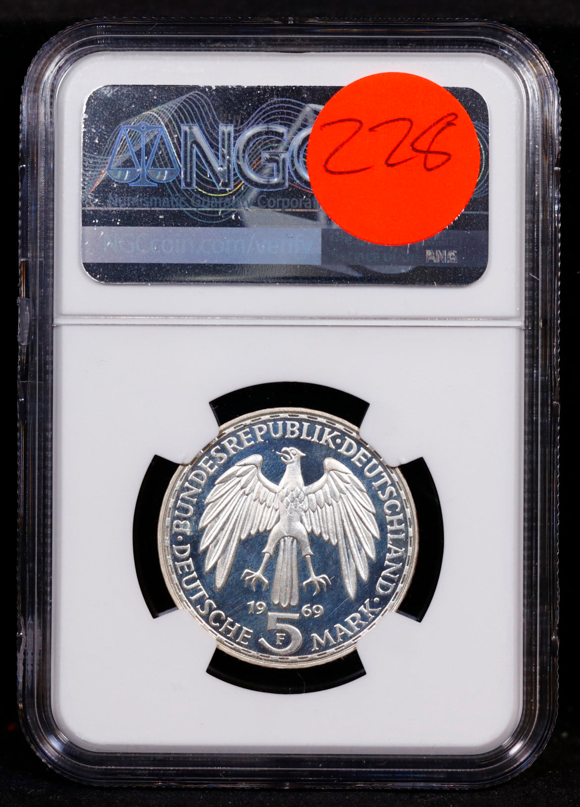 1969-F Germany German 5M Mark Gerhard Mercator NGC Proof 67 Cameo