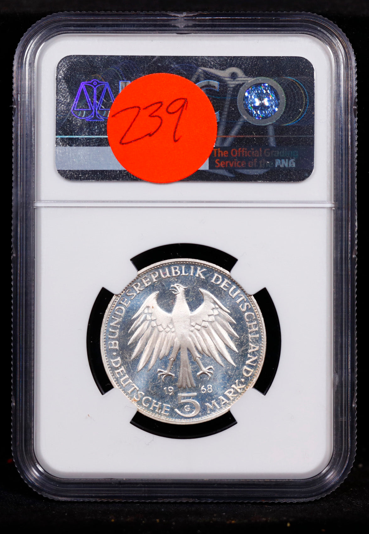 1968-G Germany German 5M mark Johannes Gutenberg NGC Proof 65 Cameo