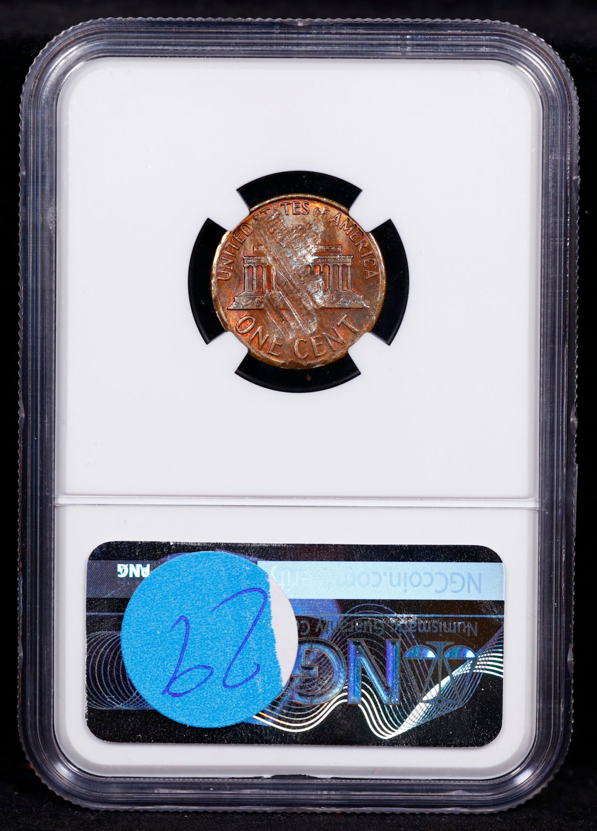 Mint Error 1960 Small Date 1c NGC Struck on Split Planchet Before Strike