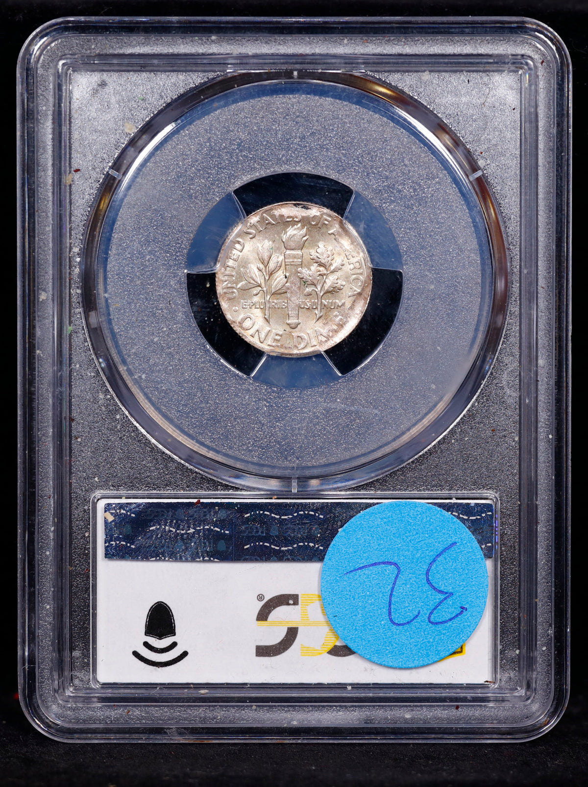 Mint Error 1964 10c Dime Struck on Defective Planchet PCGS MS65