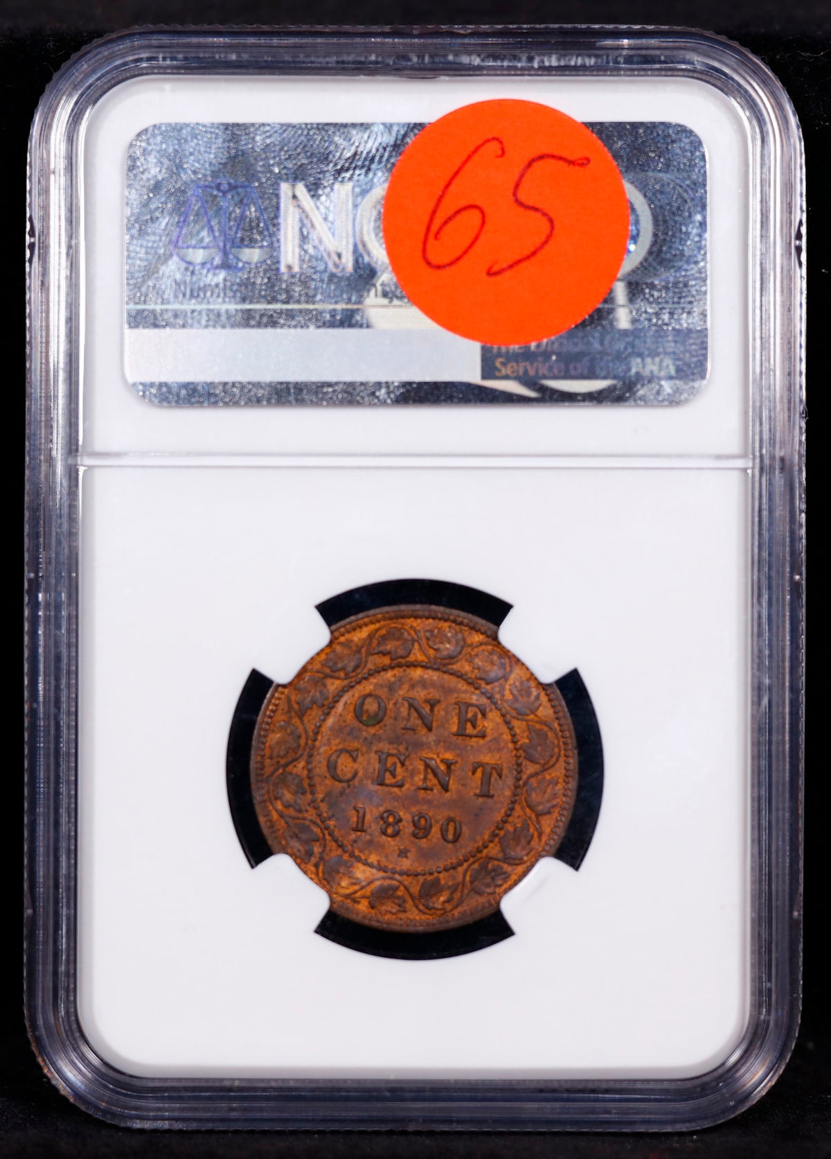 1890-H Canada 1c Cent Penny NGC MS 63 BN