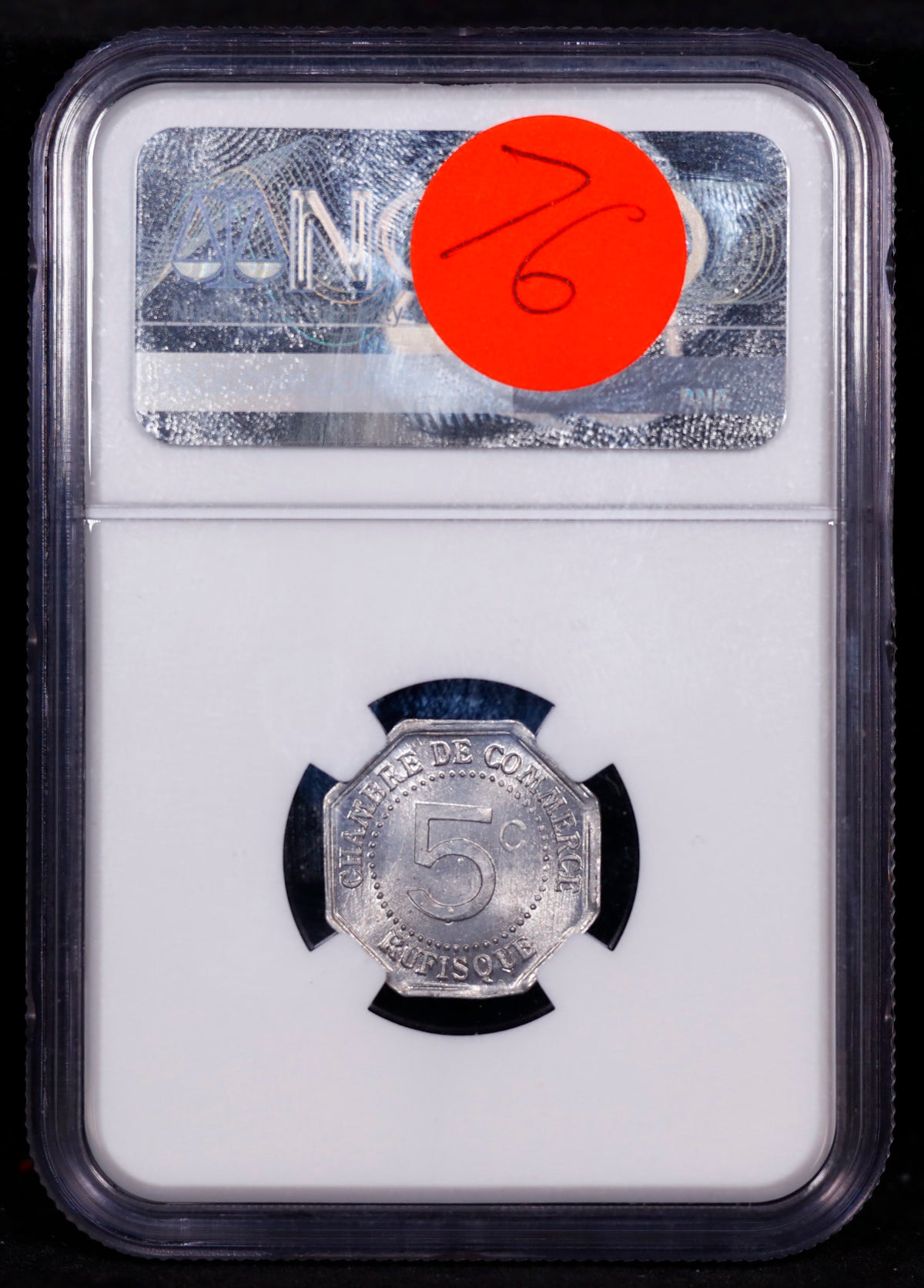 TOP POP 1920 Senegal 5c Nickel Rufisque Aluminum Token Coinage NGC MS67 SOLE Finest Known