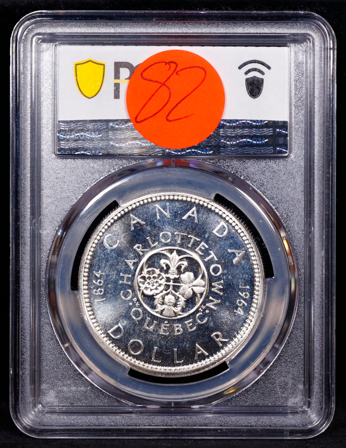 1964 Silver Dollar S$1 Canada PCGS PL66 Confederation Rare No Dot