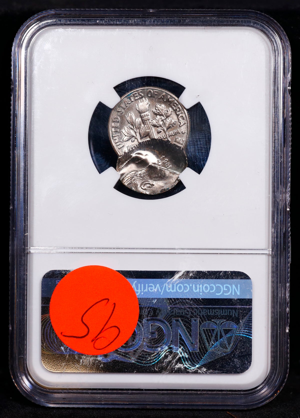 Mint Error 1984-D 10c Double Struck Flipover Double NGC UNC Details